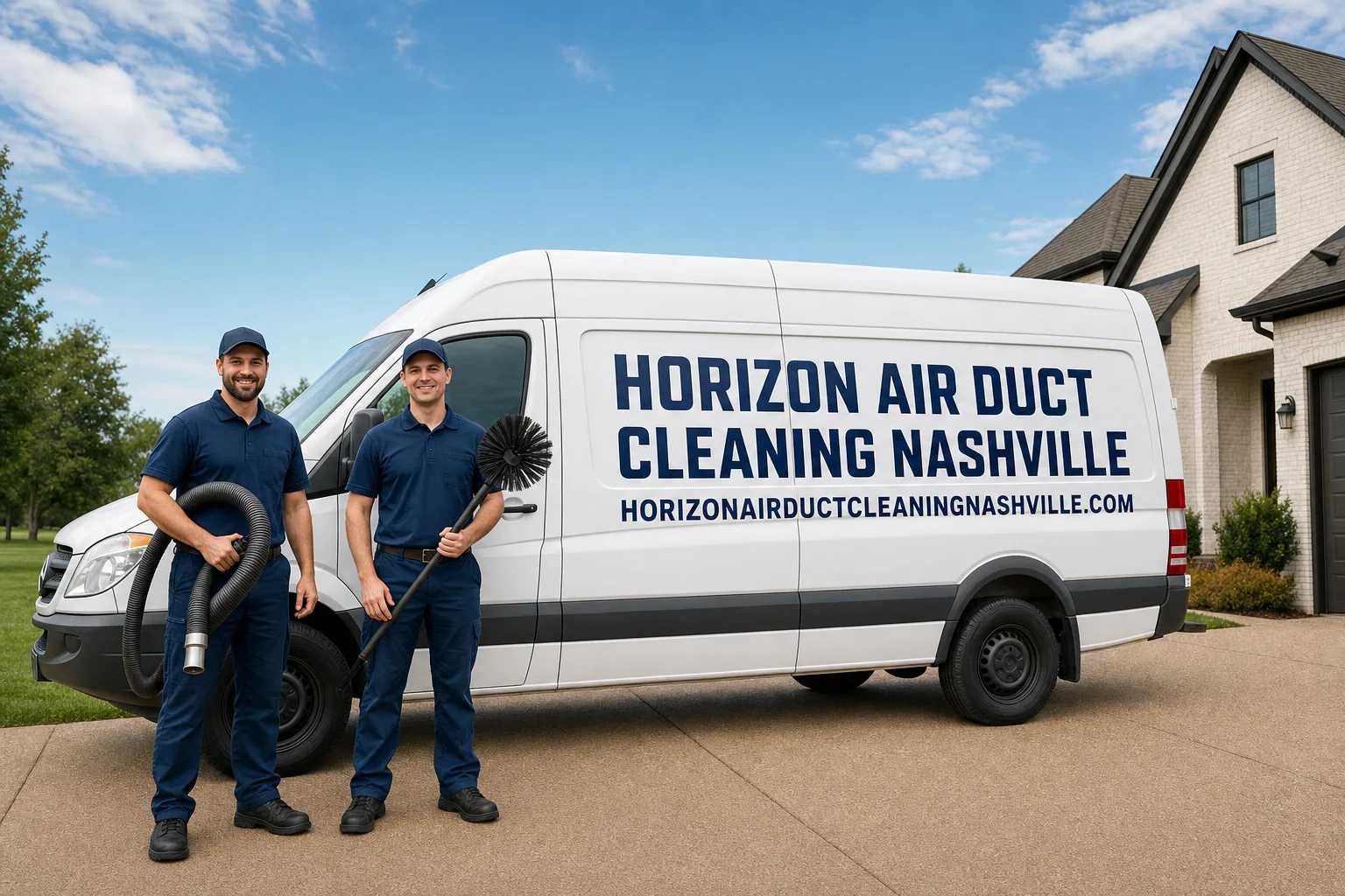 Horizon Air Duct Cleaning Nashville service vehicle and crew in Nashville, TN
